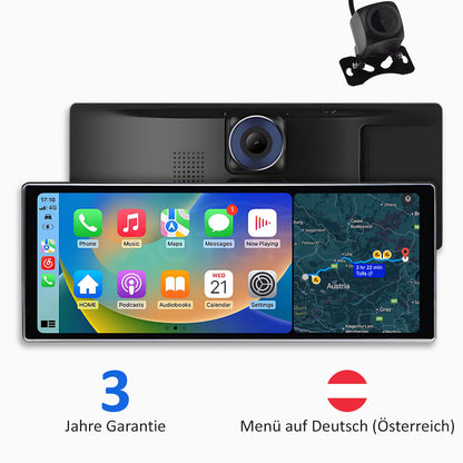 Universelles Auto-Multimedia-System mit Apple CarPlay, Android Auto und Videoaufzeichnung (Modell 2025)